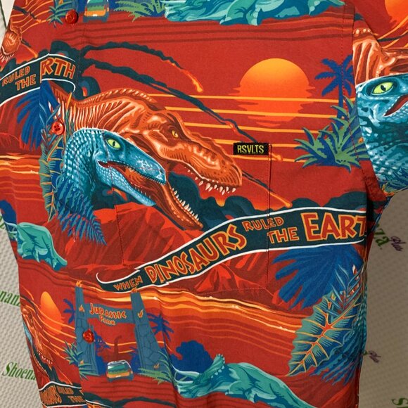 RSVLTS Shirt Jurassic Park Don't Move Velociraptor T-Rex Dinosaur KUNUFLEX Men L - Picture 2 of 4